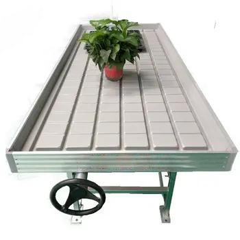 Ebb and flow table 4*8 movable growing plants bench in greenhouse